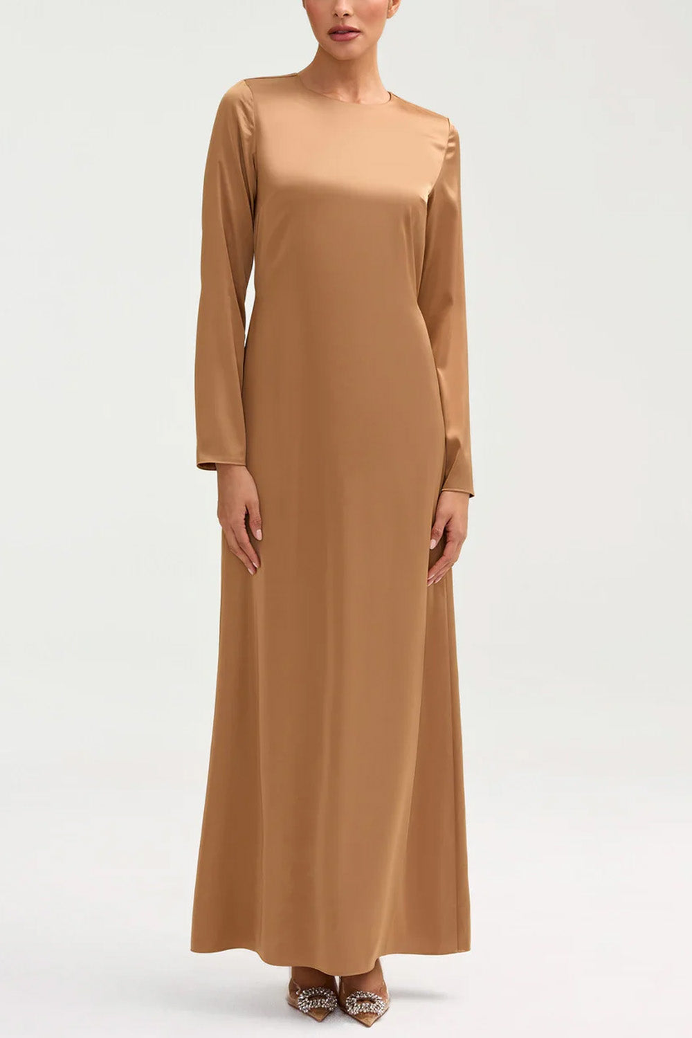 Classic Satin Maxi Dress - Champagne
