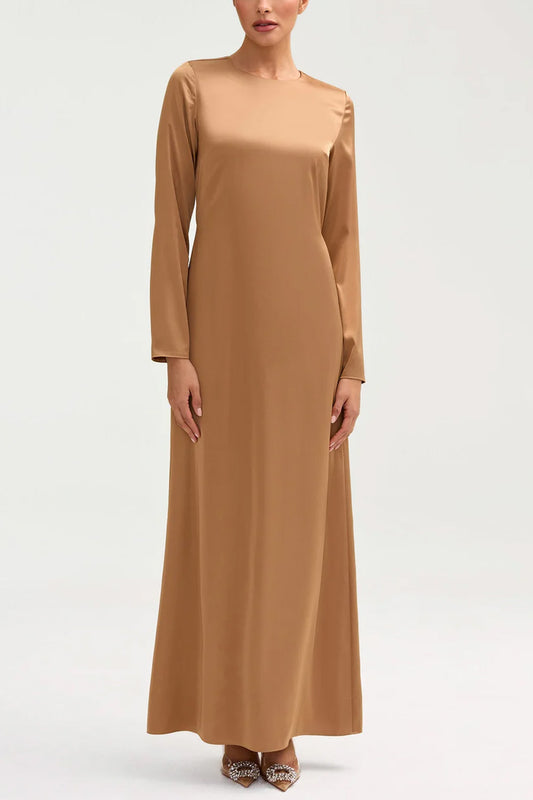 Classic Satin Maxi Dress - Champagne
