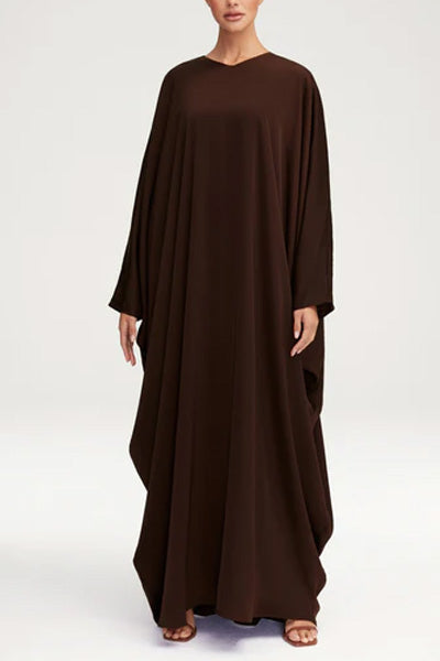 Women's Fashion Satin Robe Dress-Espresso