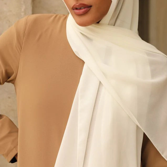 Maryam Classic Chiffon Dress - Brown