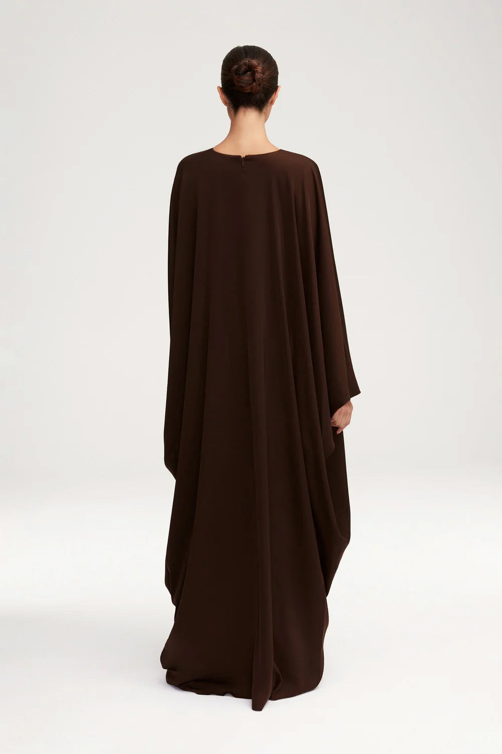 Women's Fashion Satin Robe Dress-Espresso