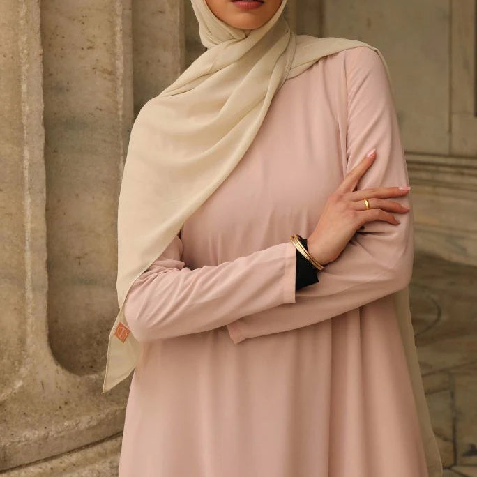 Maryam Classic Chiffon Dress - Soft Pink
