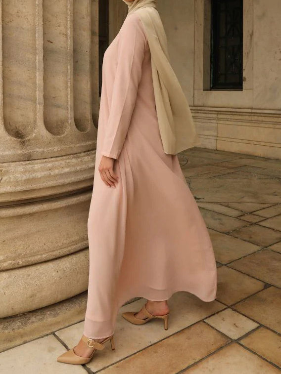 Maryam Classic Chiffon Dress - Soft Pink