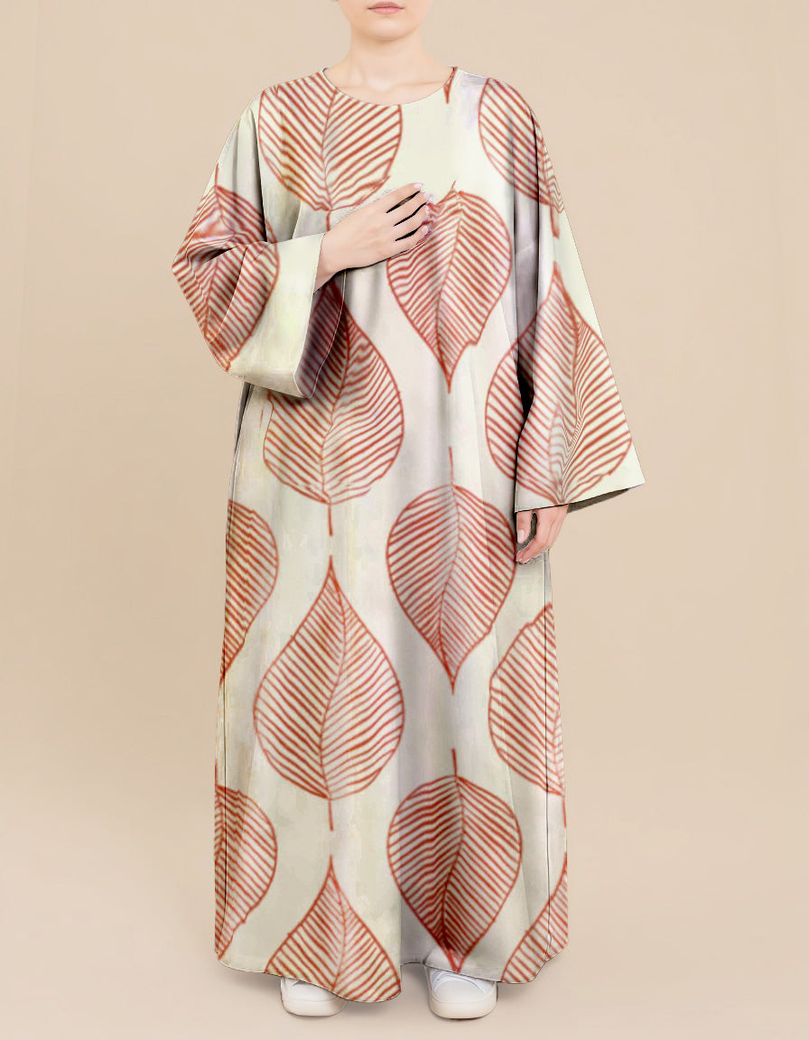 Plus Size Floral Nursing Kaftan in Leaf