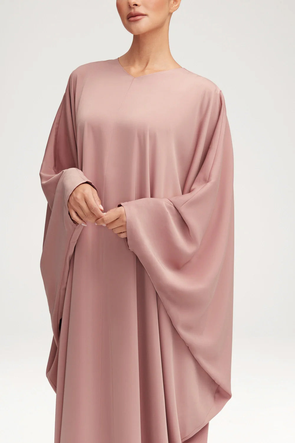 Women's Fashion Satin Robe Dress-Dusty Rose