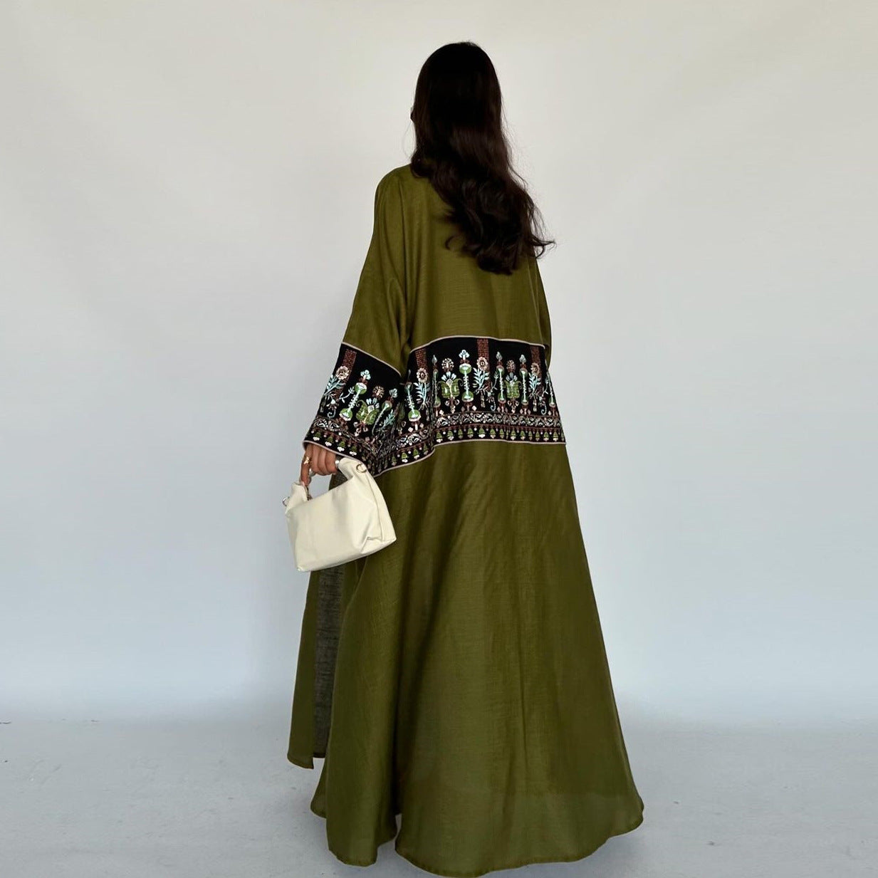 Graceful Long Open Front Abaya