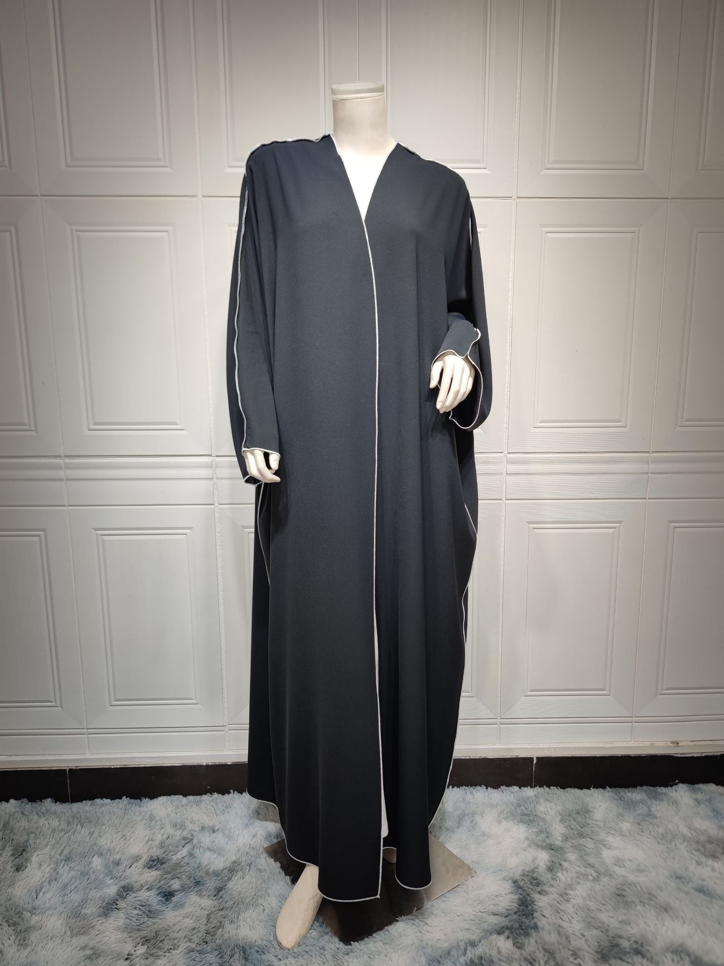 Chic Open Front Abaya Dress