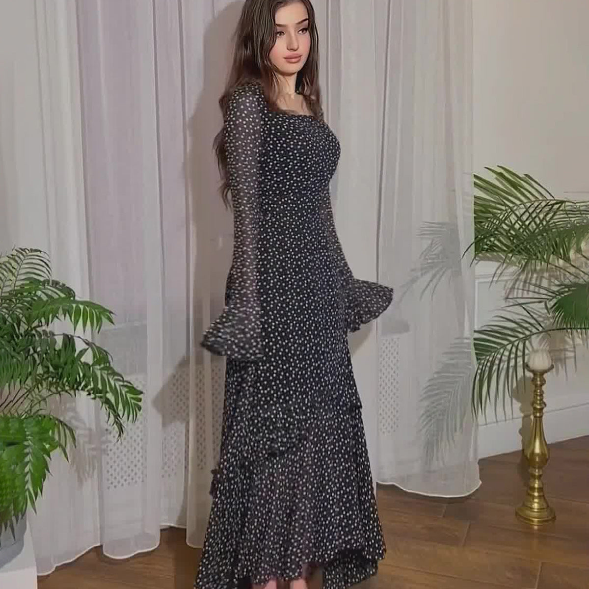 Women's Polka Dots Patchwork Irregular Dresses