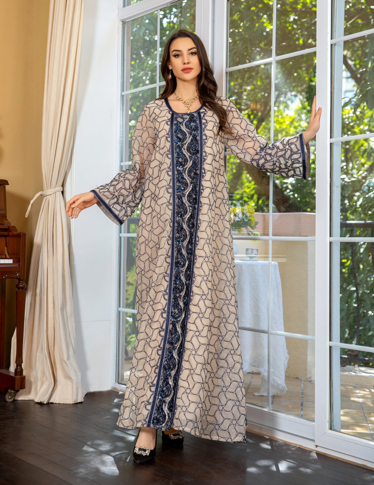 Beautiful Muslim Evening Party Dress - Blue