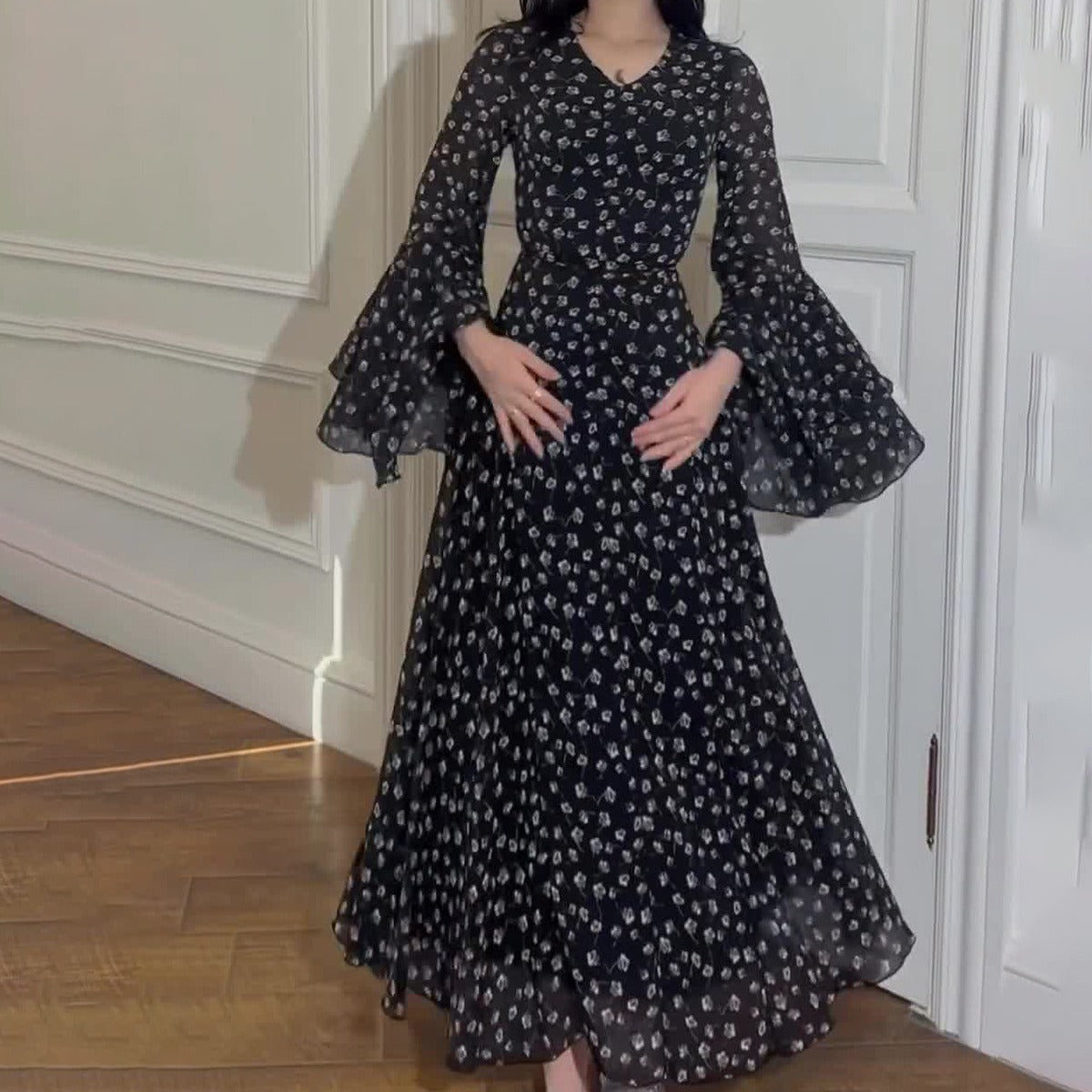 Women's Long Patchwork Irregular Dresses