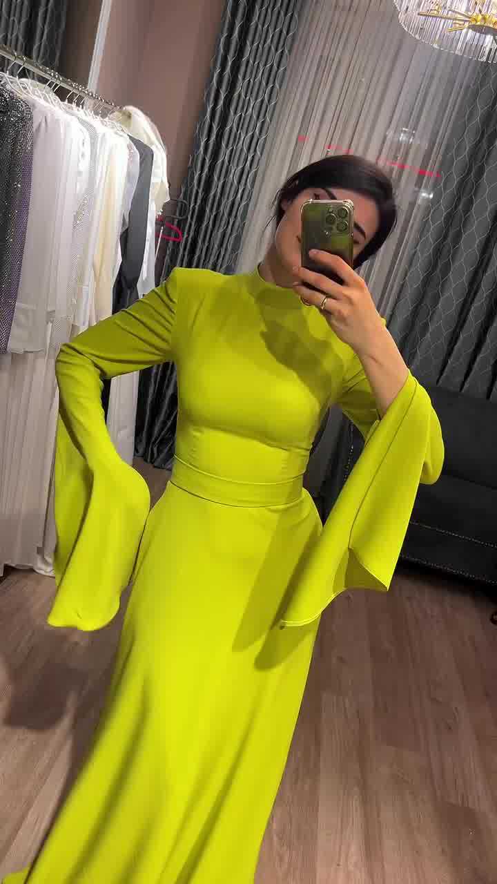 Women's Long Half-neck Design Dress