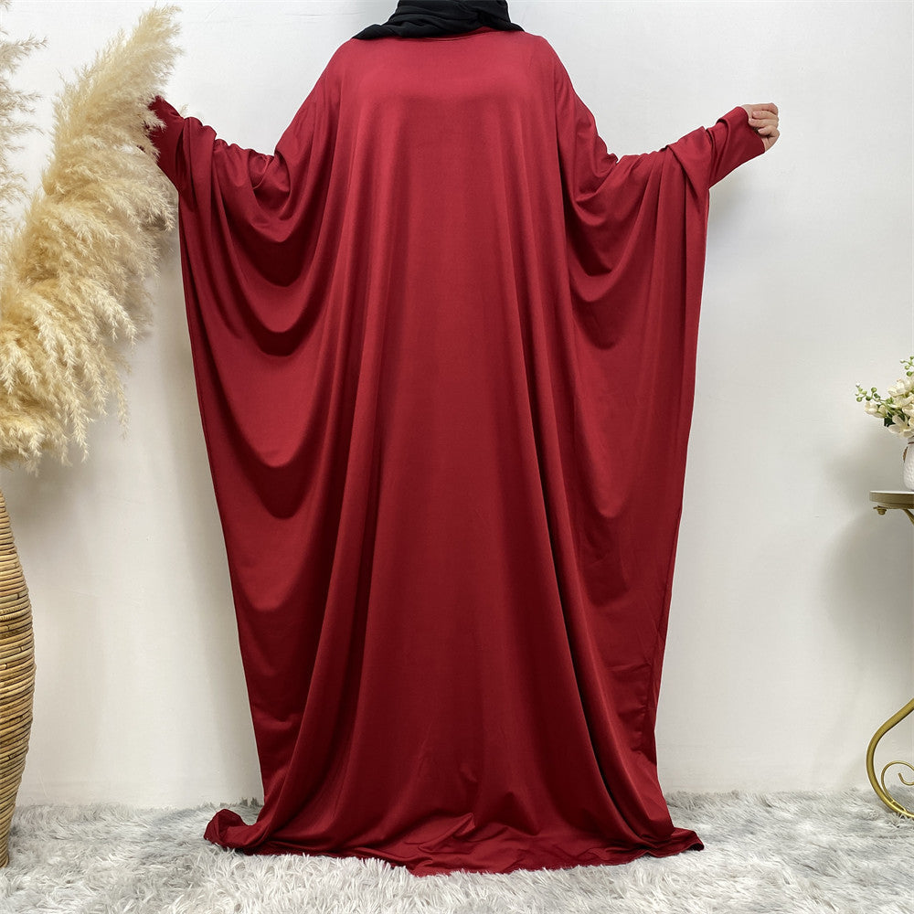 Modest Bat Sleeve Casual Abaya Dress