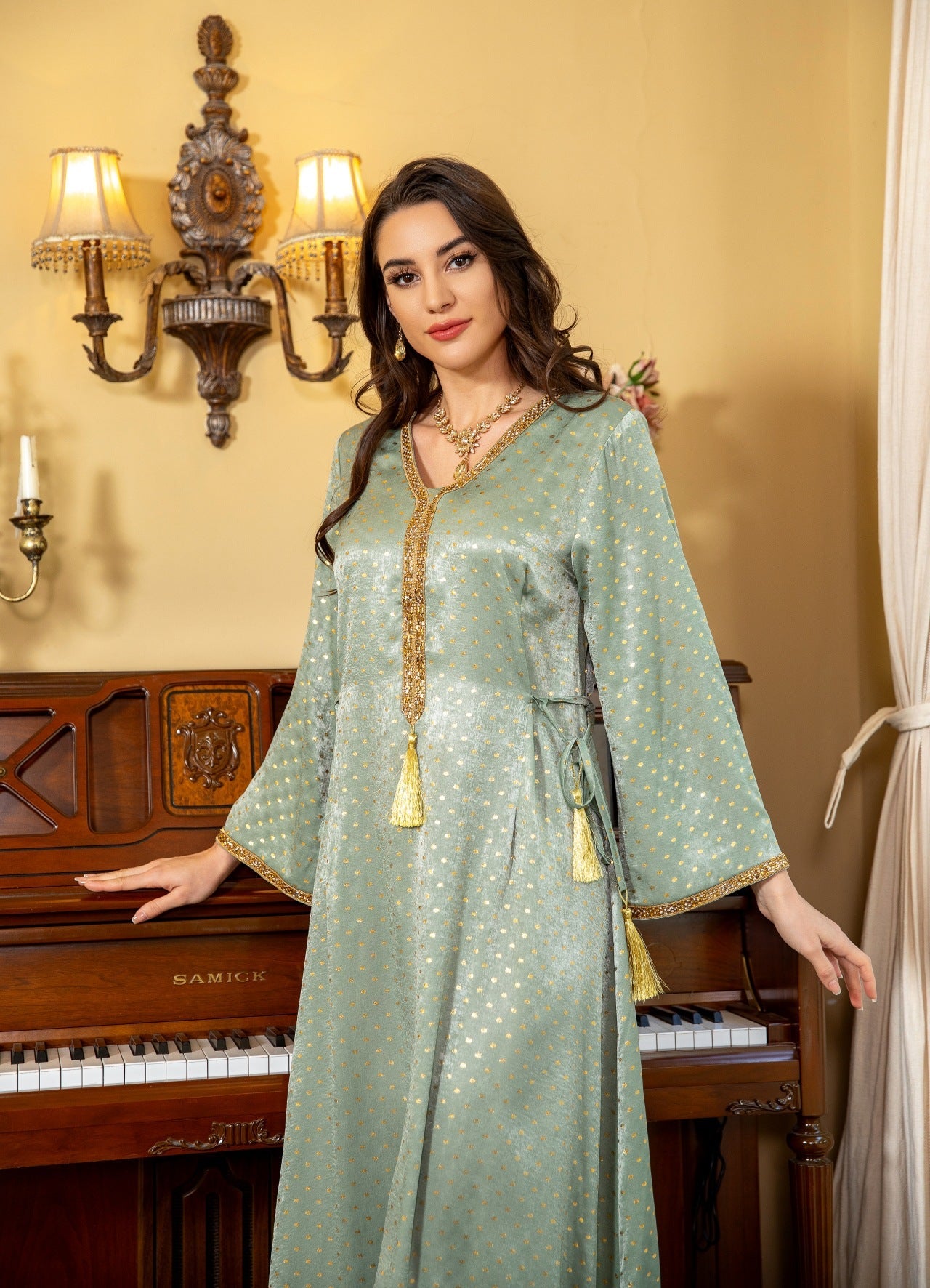 Gold Spot Luxury Party Dress