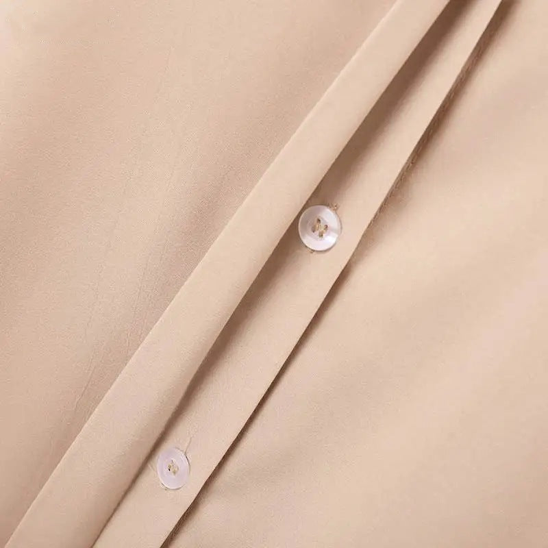 Women's Lapels Plain Loose Modest Robe