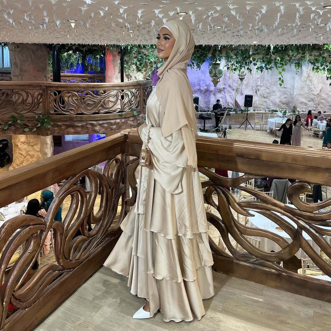 Elegant Emerald Green Open Abaya