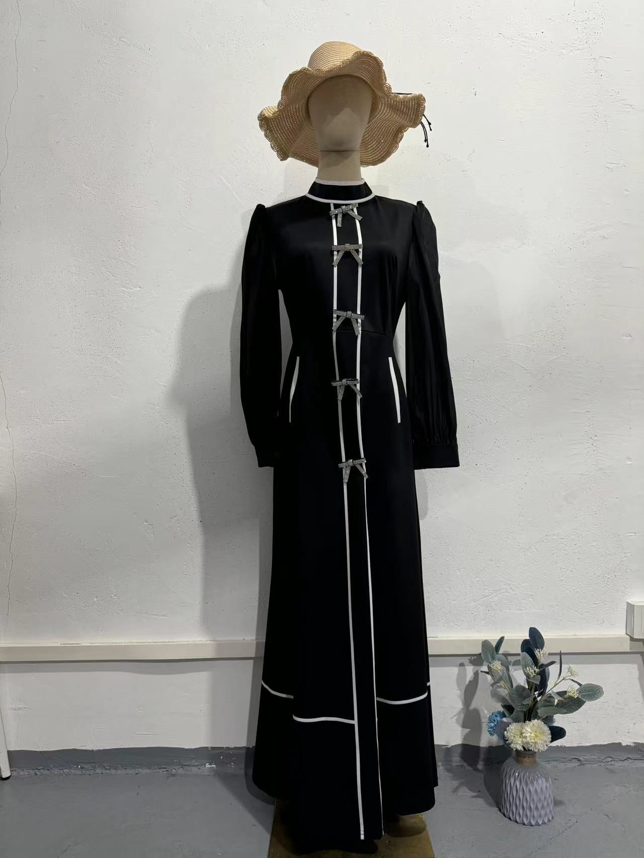 Women's Patchwork Half-turtleneck Dress