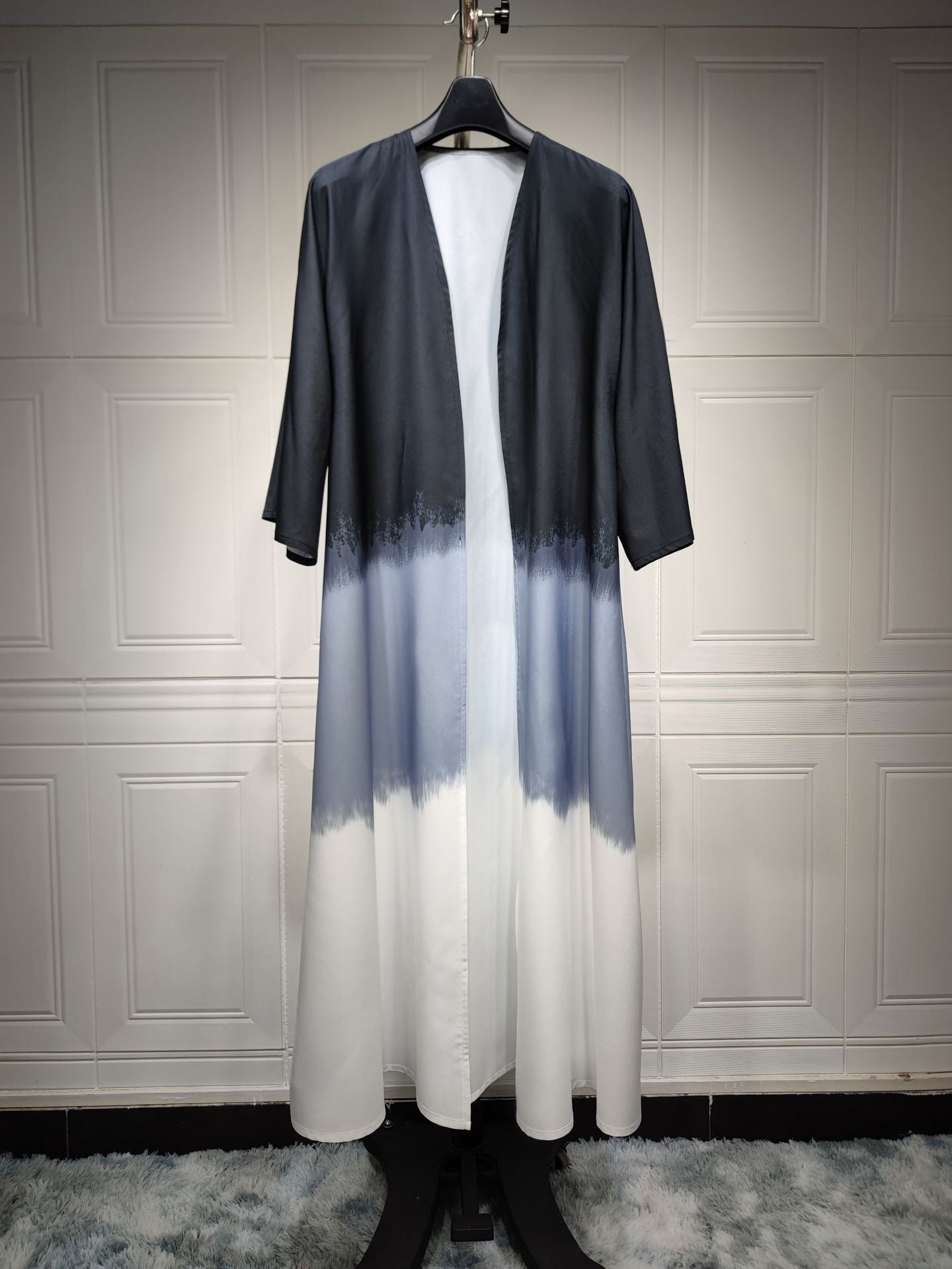 Luxury Satin Open Front Abaya