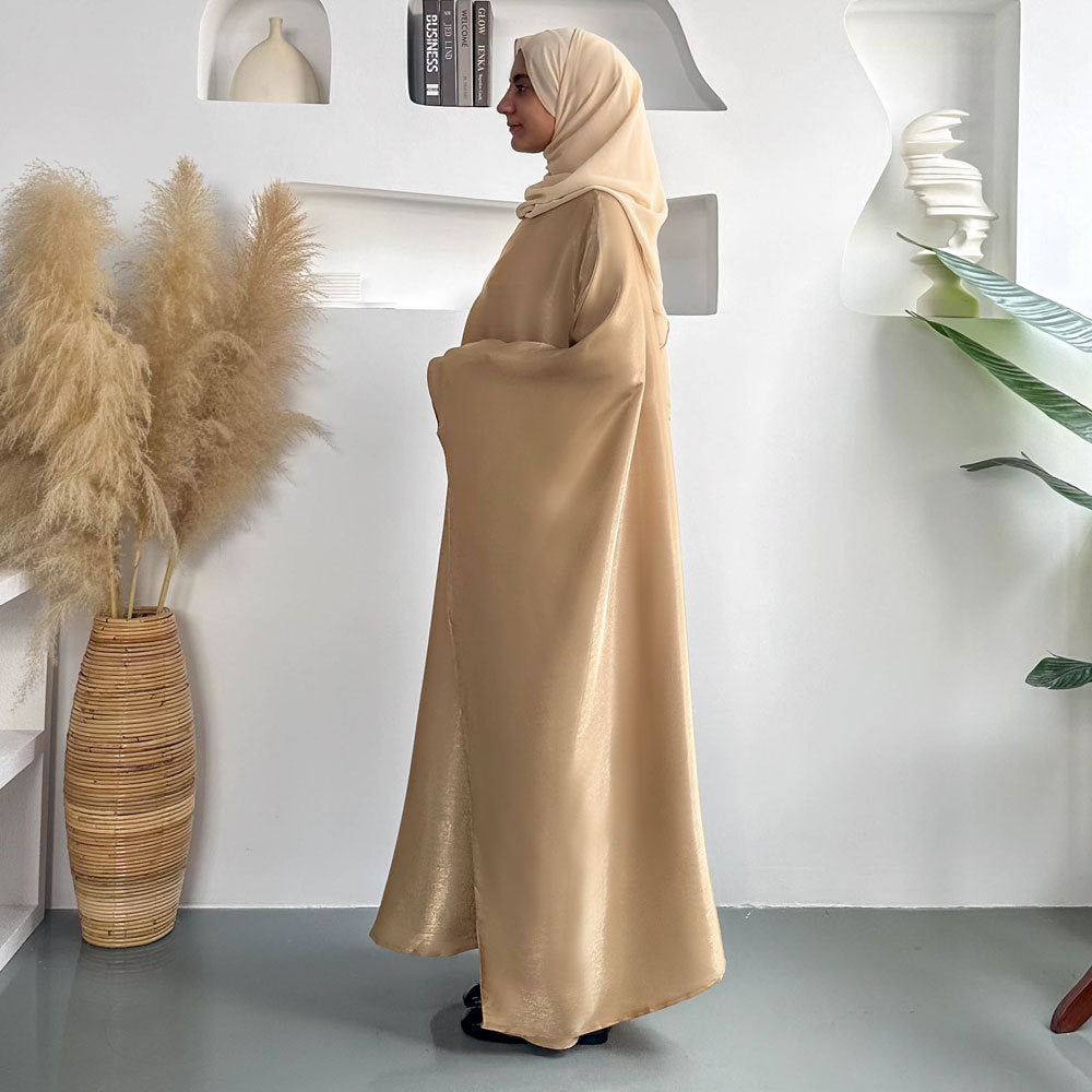 Brilliant Vibrant Silk Batwing Abaya