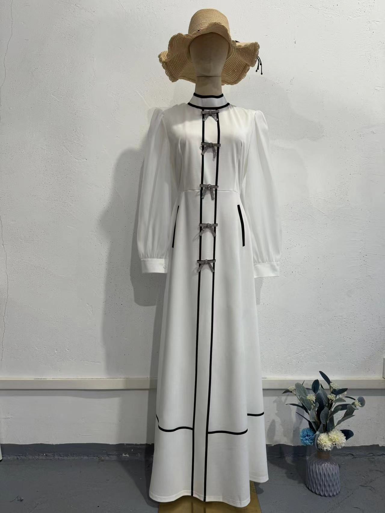 Women's Patchwork Half-turtleneck Dress