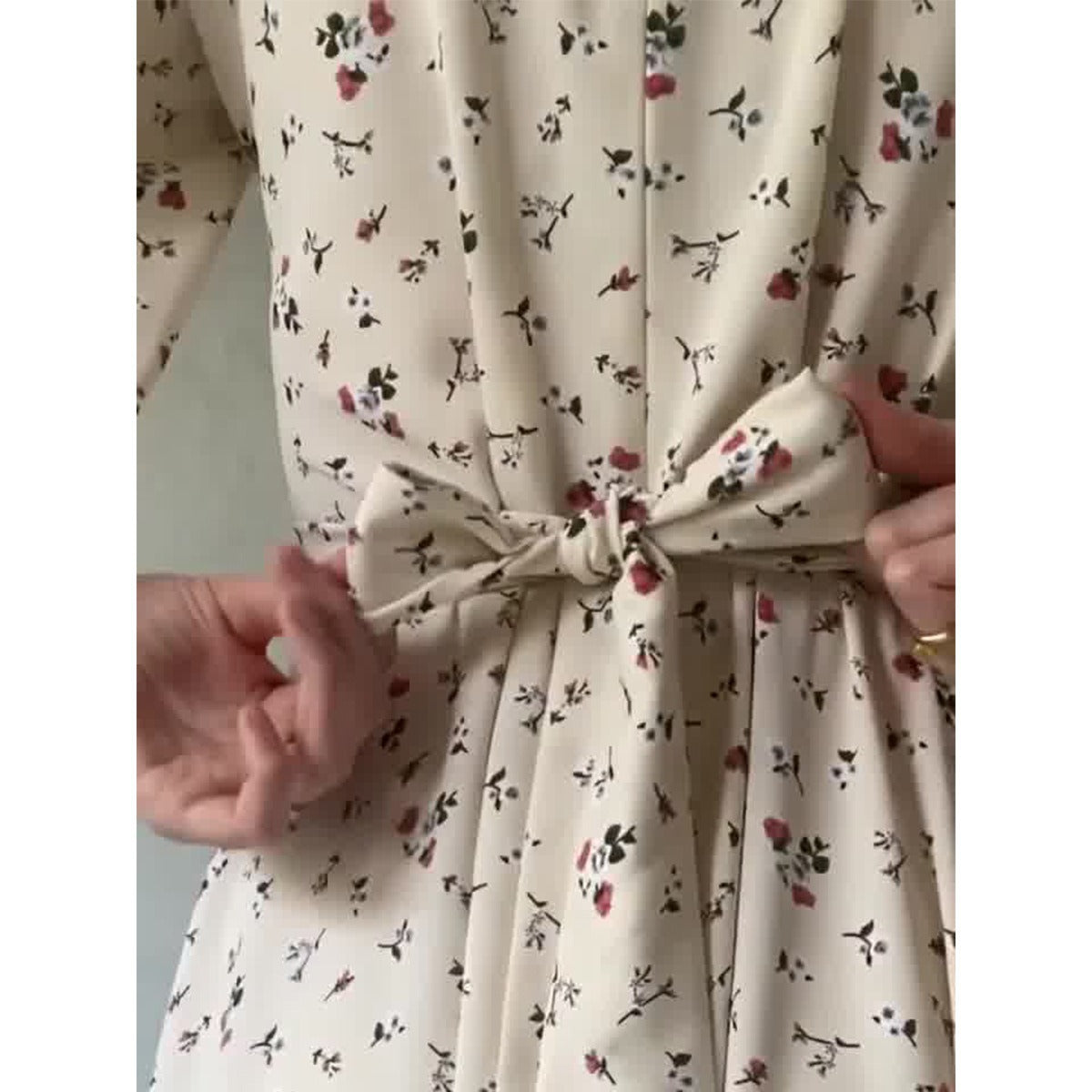 Women's Loose-fitting Lace-up Floral Dresses