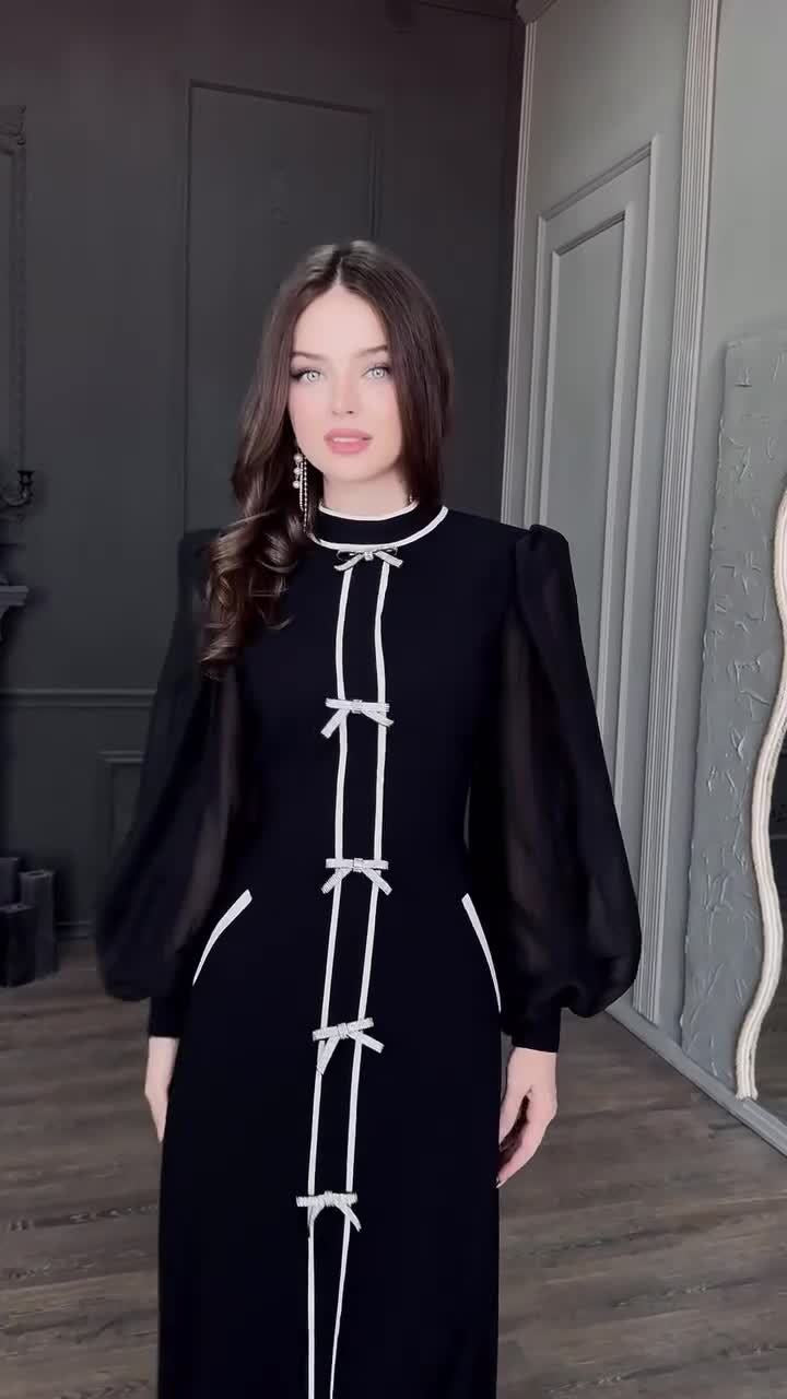 Women's Patchwork Half-turtleneck Dress