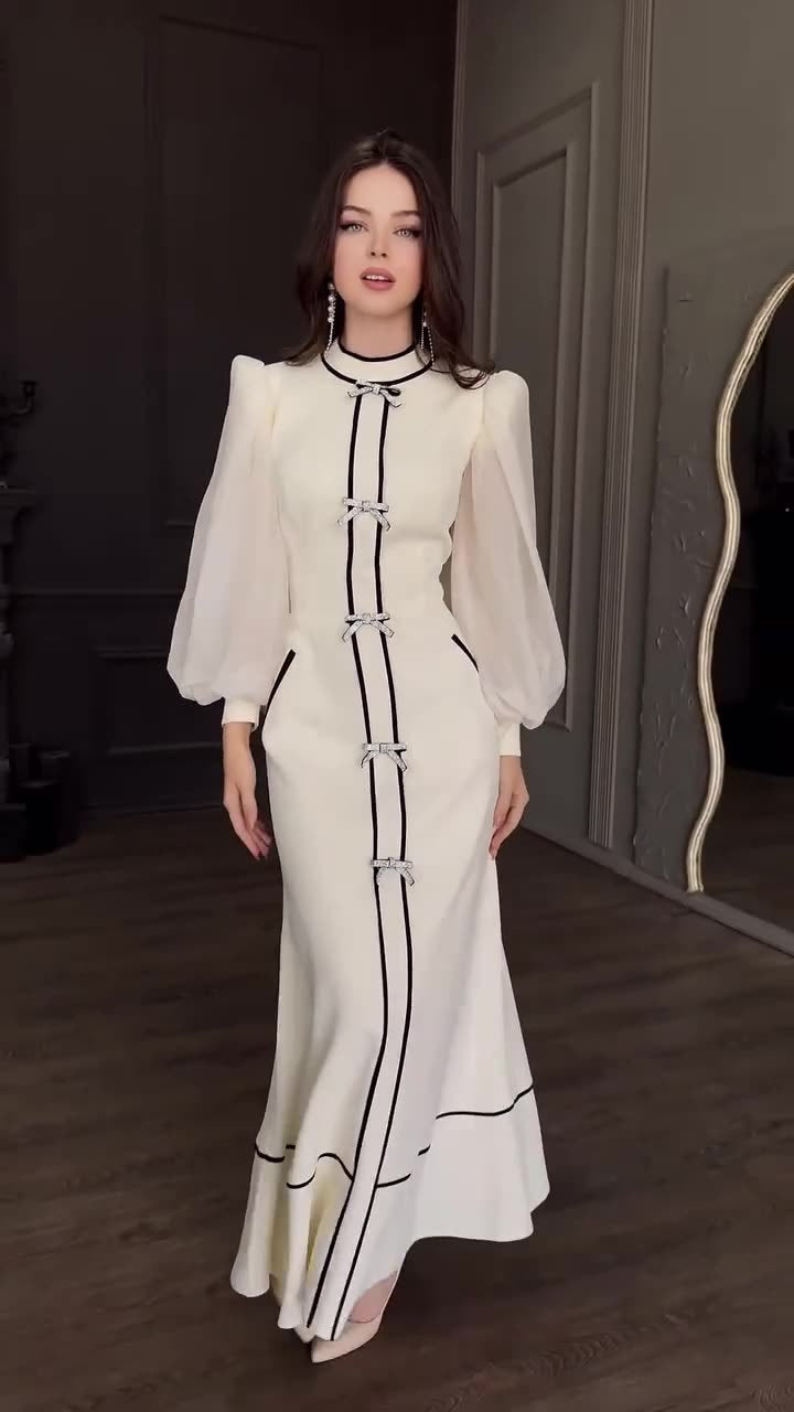 Women's Patchwork Half-turtleneck Dress