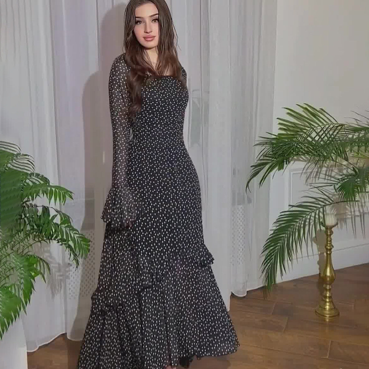 Women's Polka Dots Patchwork Irregular Dresses
