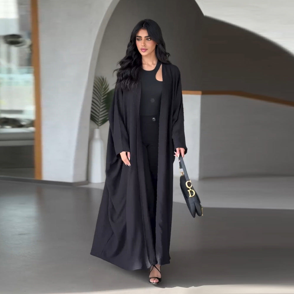 Elegant Open Front Abaya Robe