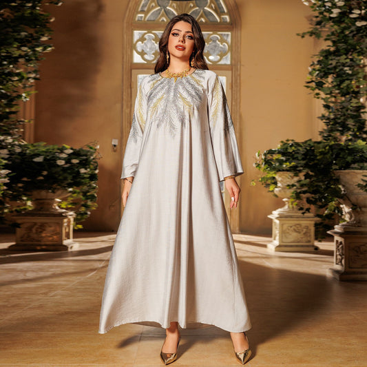 Modest Long Sleeve Islamic Dress - White