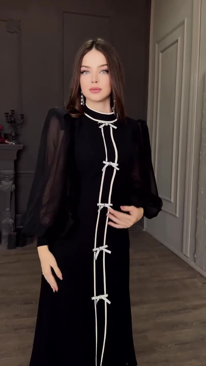 Women's Patchwork Half-turtleneck Dress