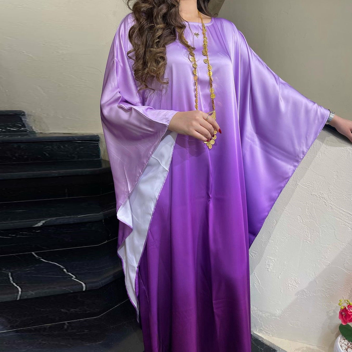 Stylish Floor Length Sleeved Formal Dress