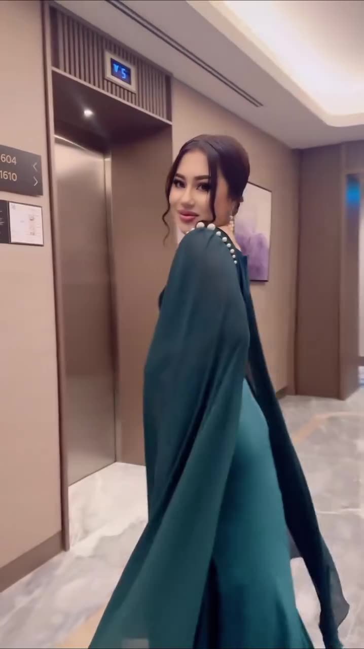 Satin Panels Long Slim Dress