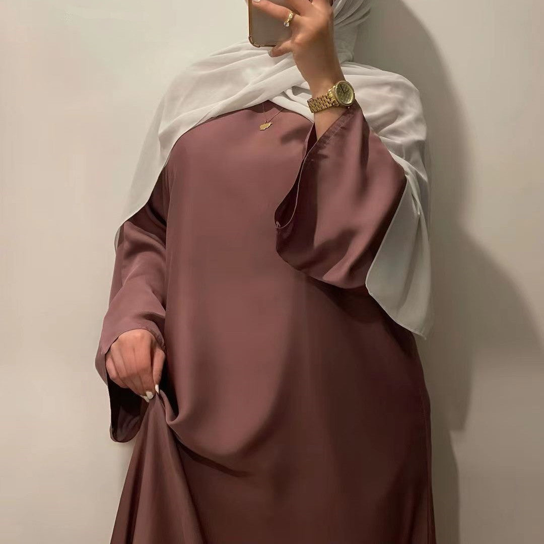 Modest Plain Plus Size Abaya Dress