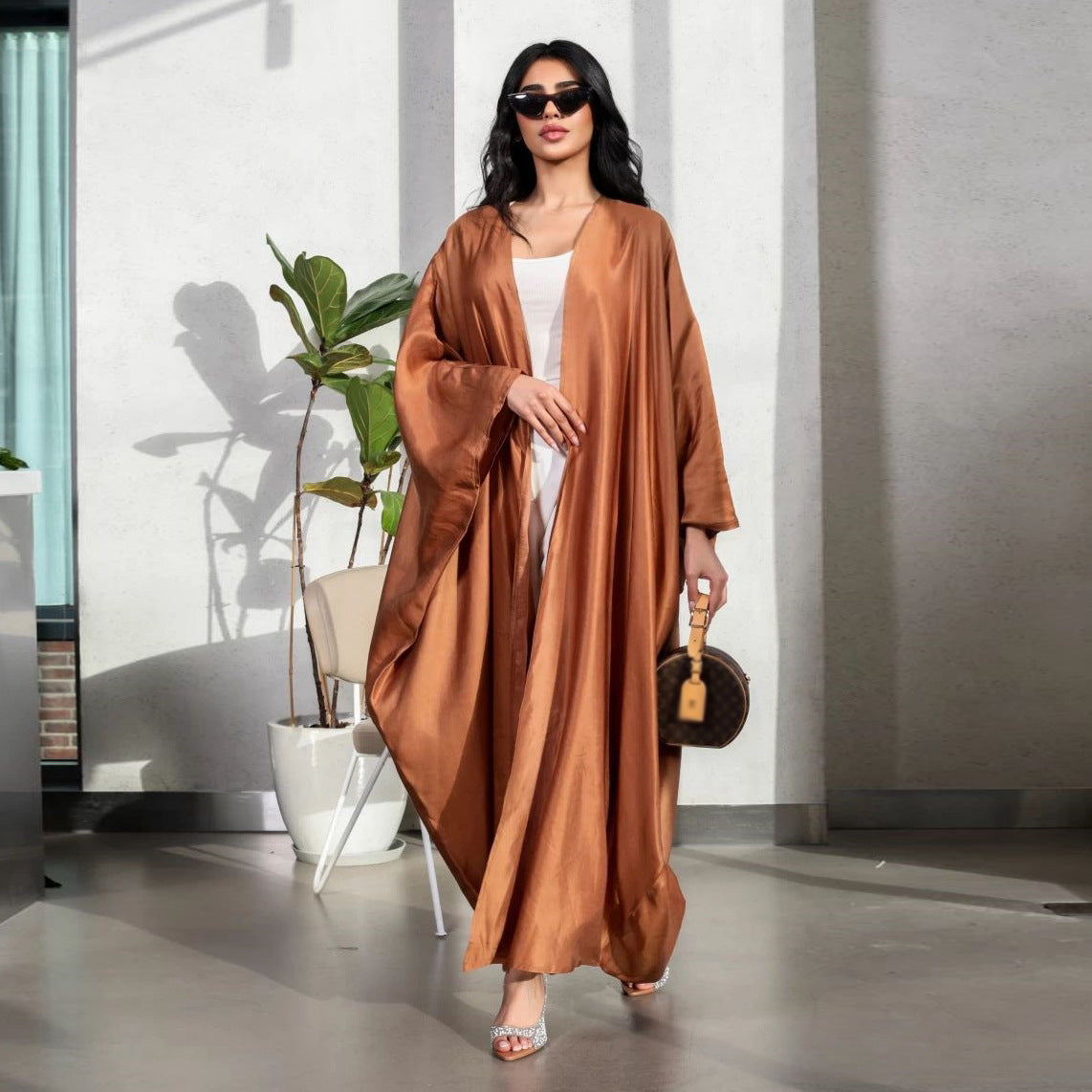 Flattering Plus Size Open Abaya
