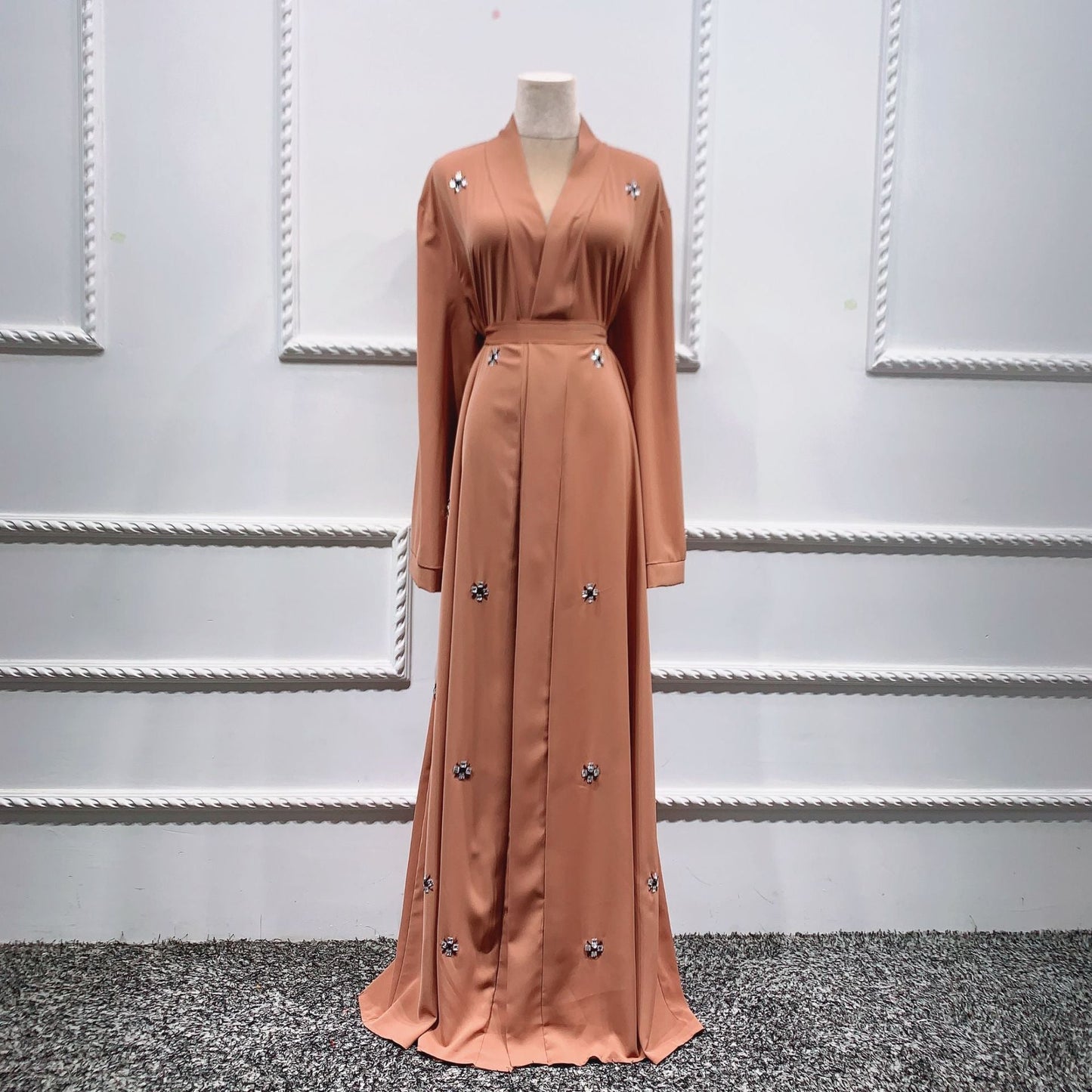 Women's Plain Beaded Modest Robe