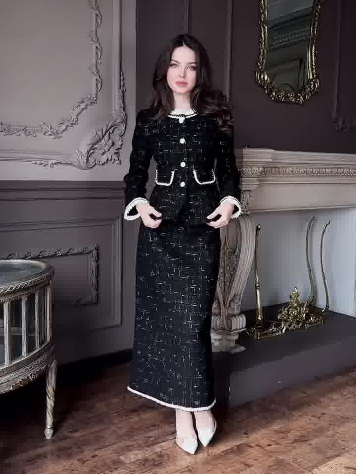 Women's Design Sense Small Fragrance Suit