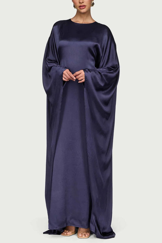 Satin Butterfly Maxi Dress-Twilight