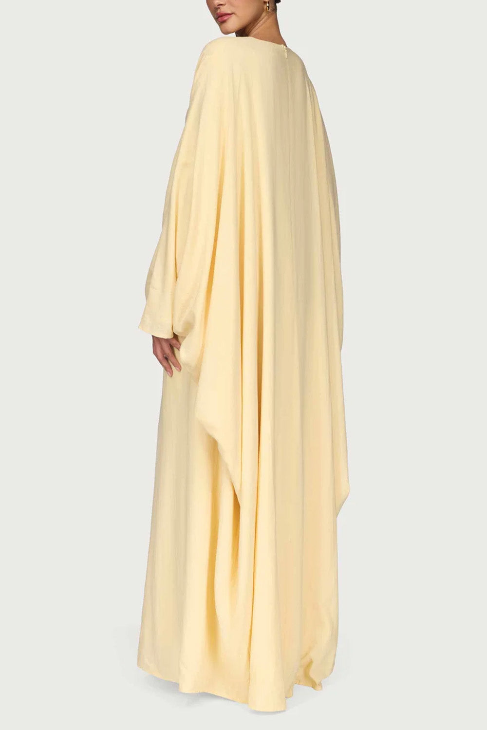 Ladies' Comfortable and Stylish Round-neck Dress-Yellow