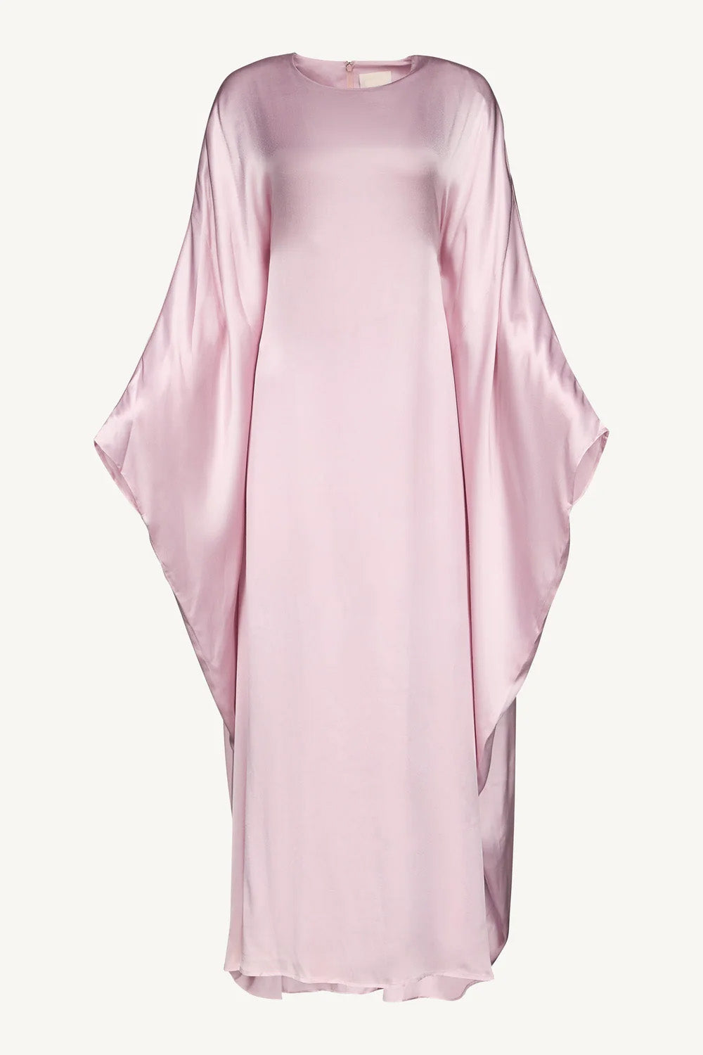 Satin Butterfly Maxi Dress-Pastel Pink