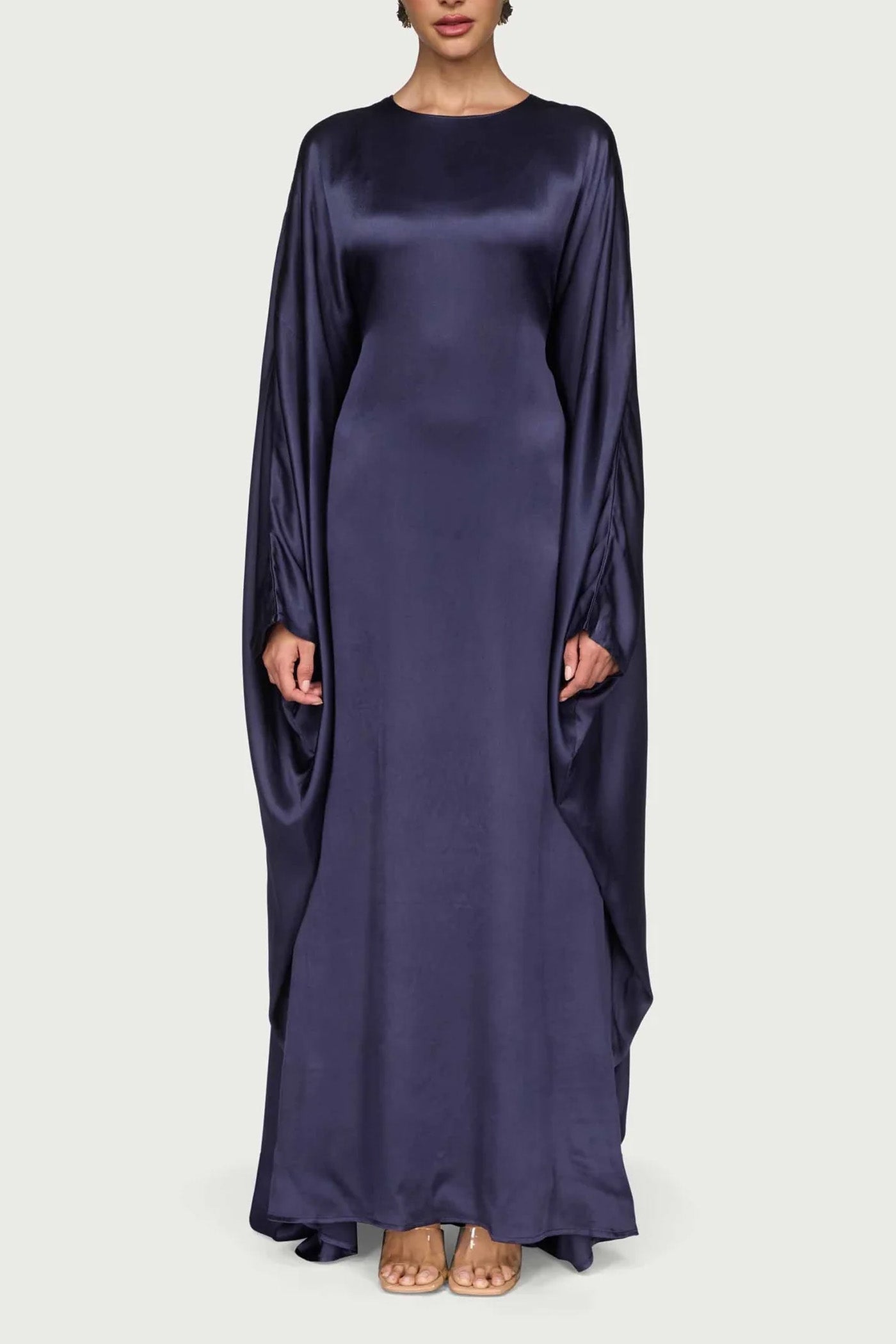 Satin Butterfly Maxi Dress-Twilight