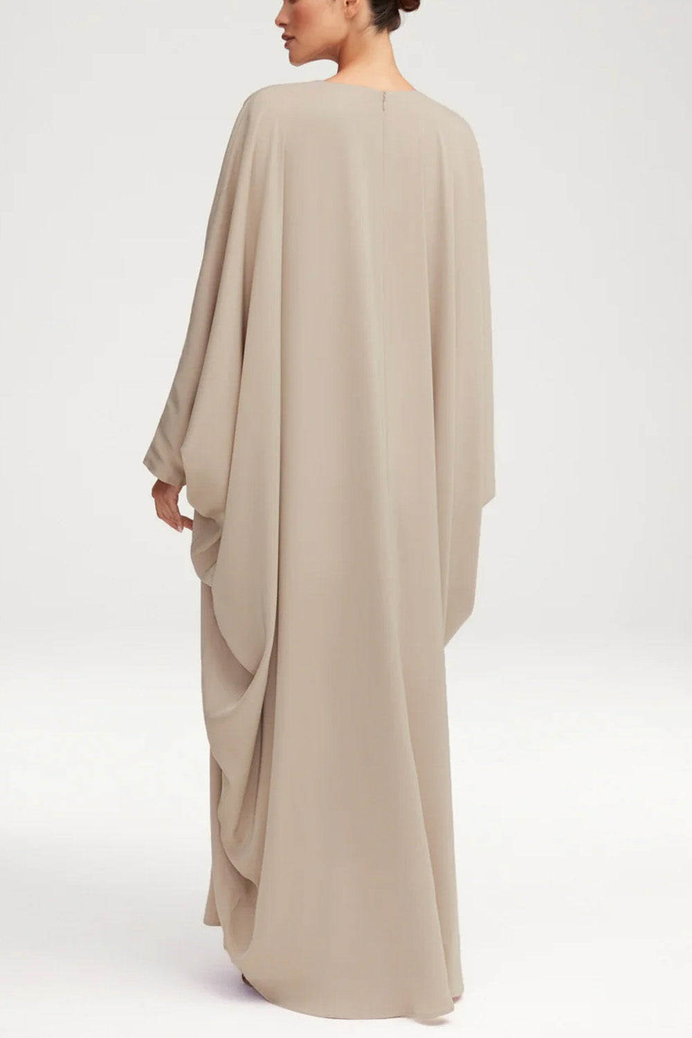 Women's Fashion Satin Robe Dress-Creme Caramel