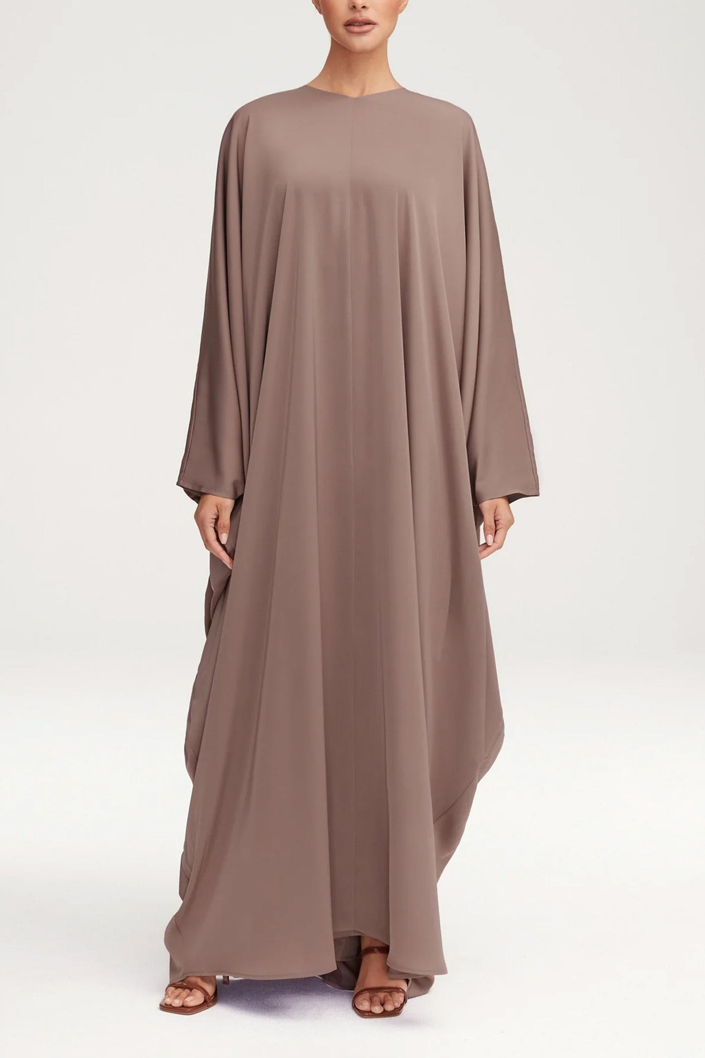 Women's Fashion Satin Robe Dress-Deep Taupe