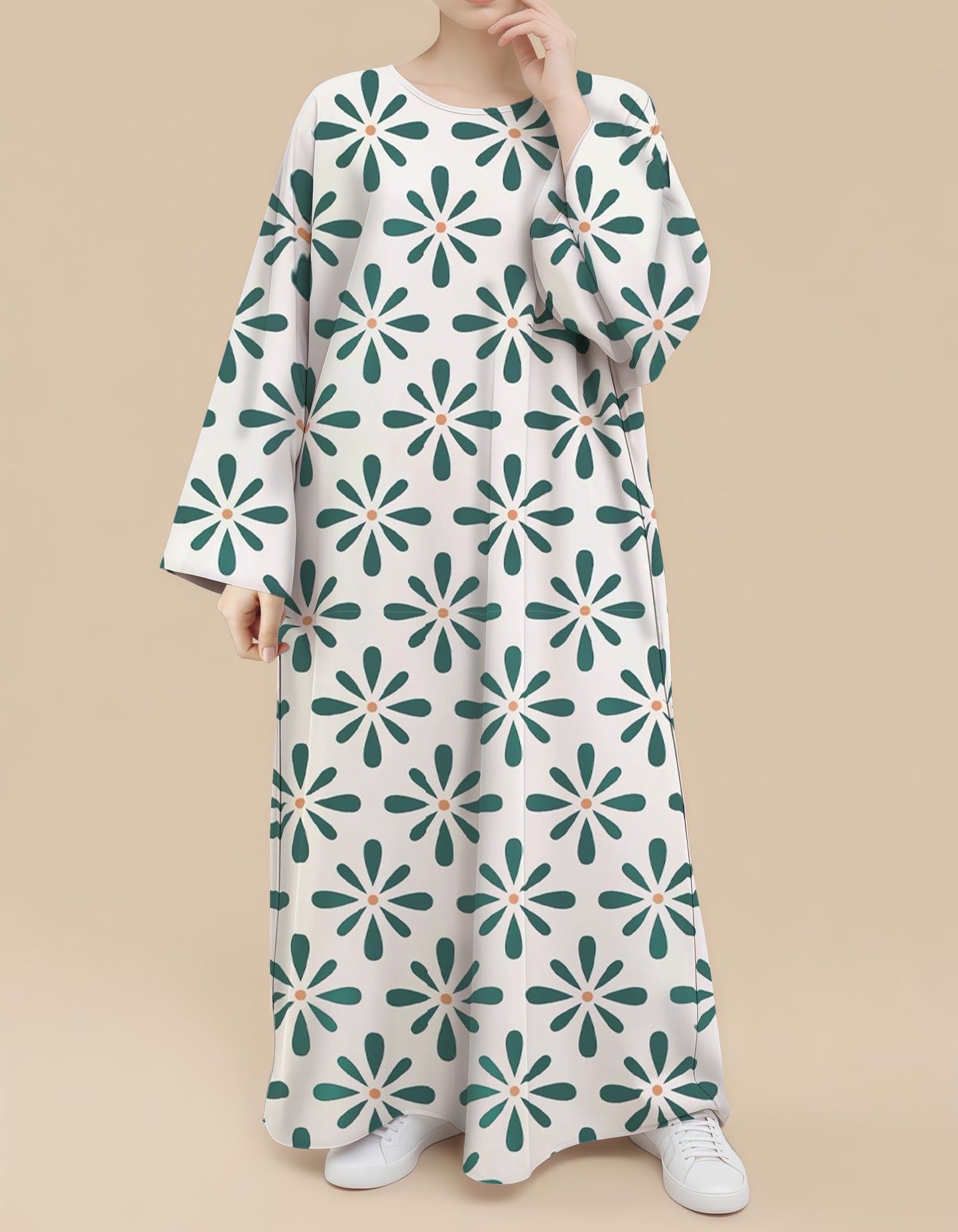 Plus Size Floral Nursing Kaftan in Spring Burst