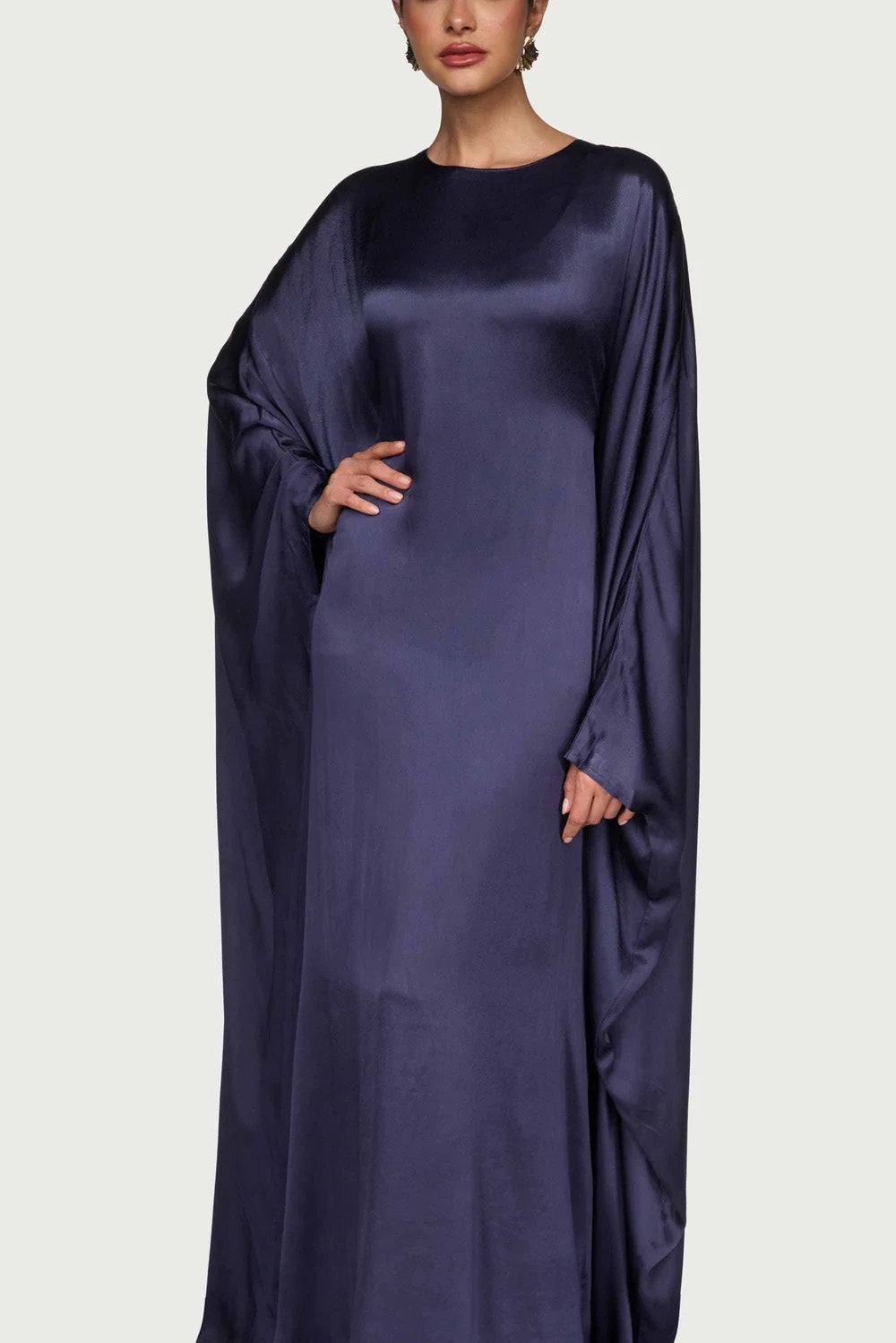 Satin Butterfly Maxi Dress-Twilight