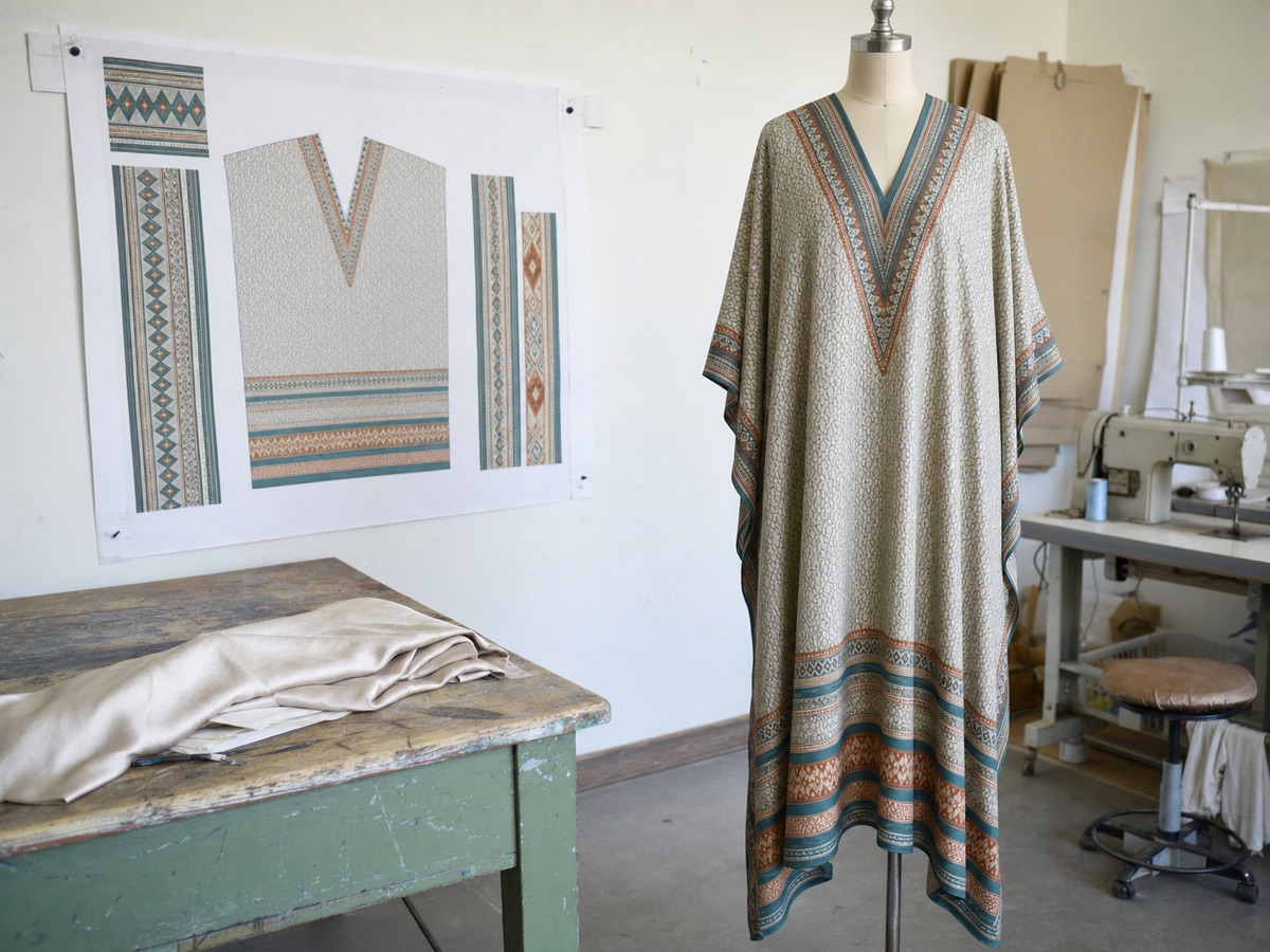 Custom Printed Kaftan Manufacturer sample review direction