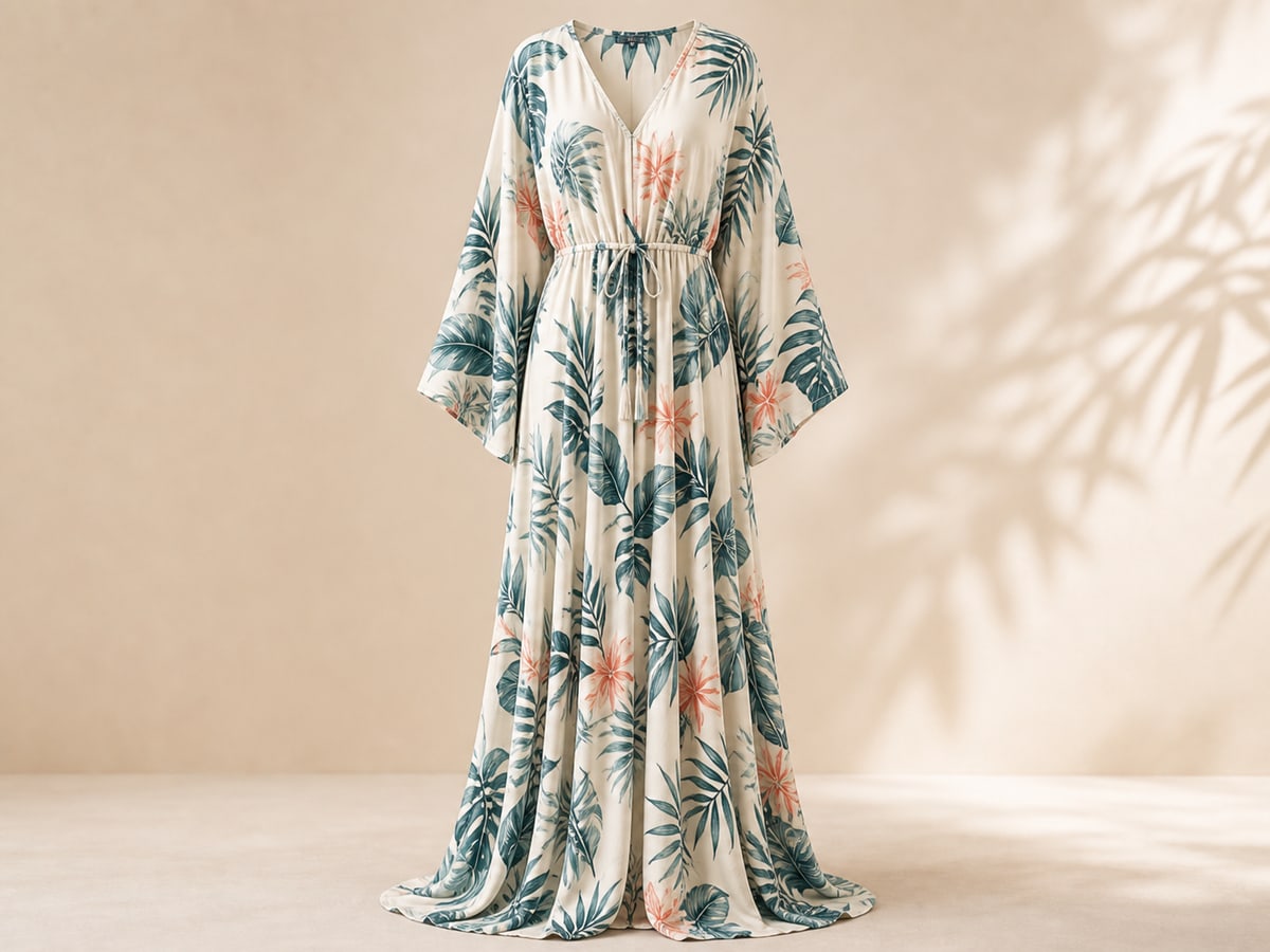 Resort Maxi Dress digital print style example