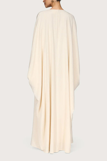 Ladies' Comfortable and Stylish Round-neck Dress-Beige