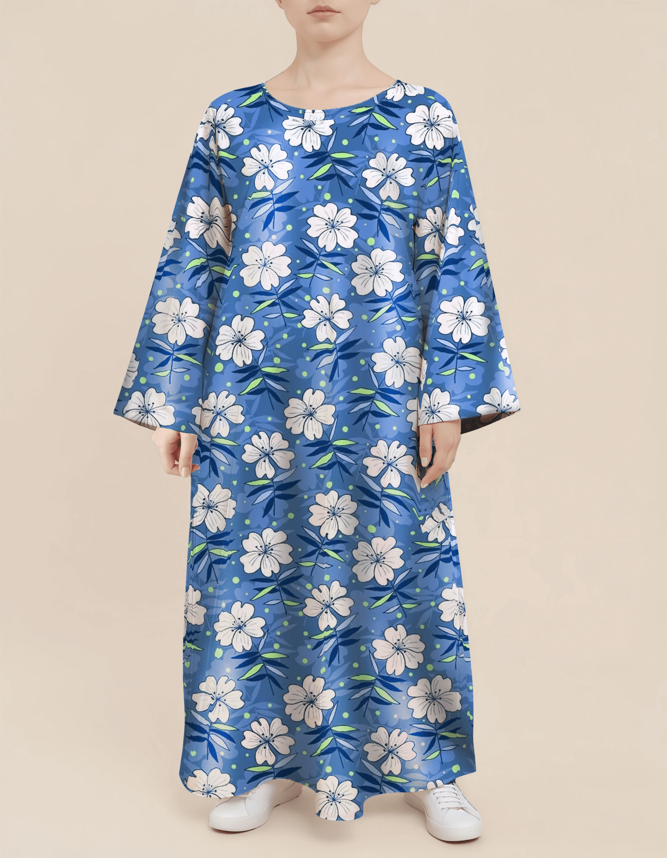 Plus Size Floral Nursing Kaftan in Flowers