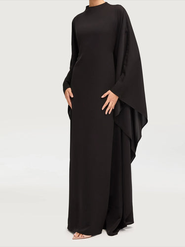 Side Wings Inner Tie Abaya Dress