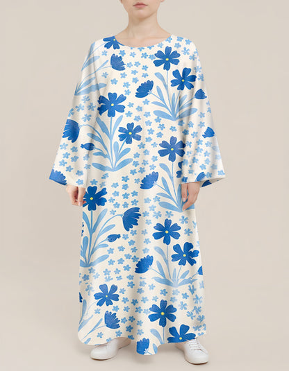Plus Size Floral Nursing Kaftan in Cosmos